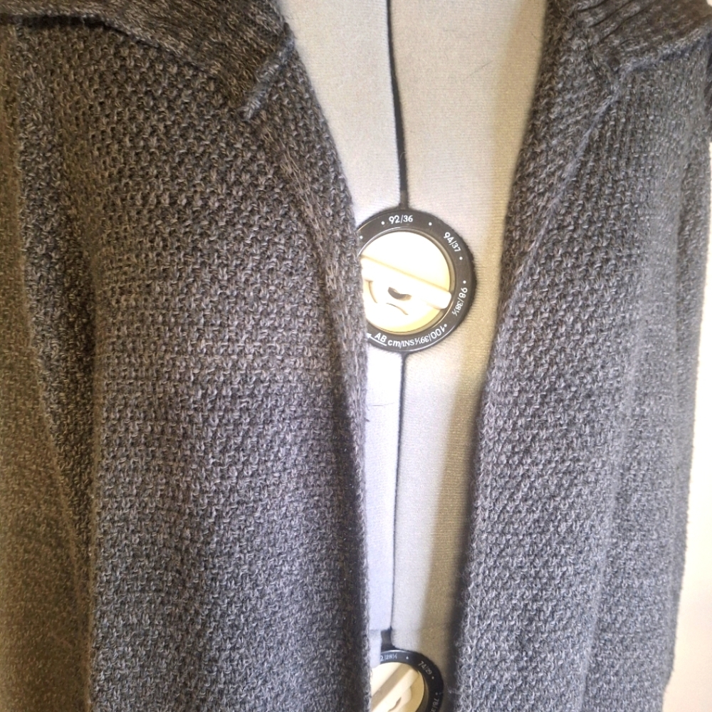LANE BRYANT Elegant Dark Green Cardigan with Wide Collar Size 18/20